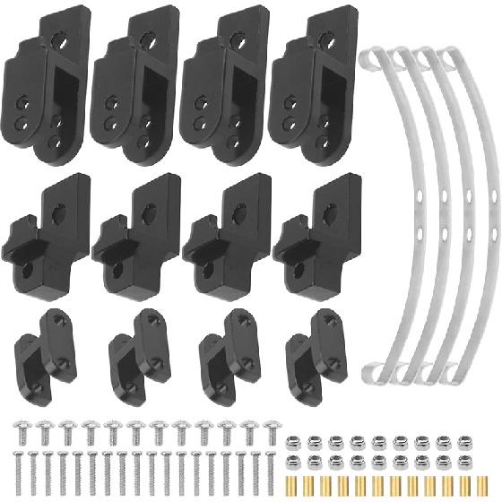 ShareGoo Hard Leaf Spring Suspension Steel Bar Kit Compatible with WPL B1 B14 B16 B24 C14 C24 B16 4x4 6x6 1/16 RC Car (Silver 4WD)