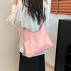 Female New Fashion Casual Nylon Fabric Printed Bow Bag Korean Version Shoulder Bag Beach Tote Bags Women New In Handbag CLE