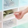 Stackable Combined Shoes Storage Box Portable Folding Plastic Shoes Case Organizer Dustproof Drawer Case Clear Shoes Cabinet