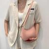 Cute Solid Color Small Square Bag Lightweight Portable Single Shoulder Armpit Bag for Students School Daily