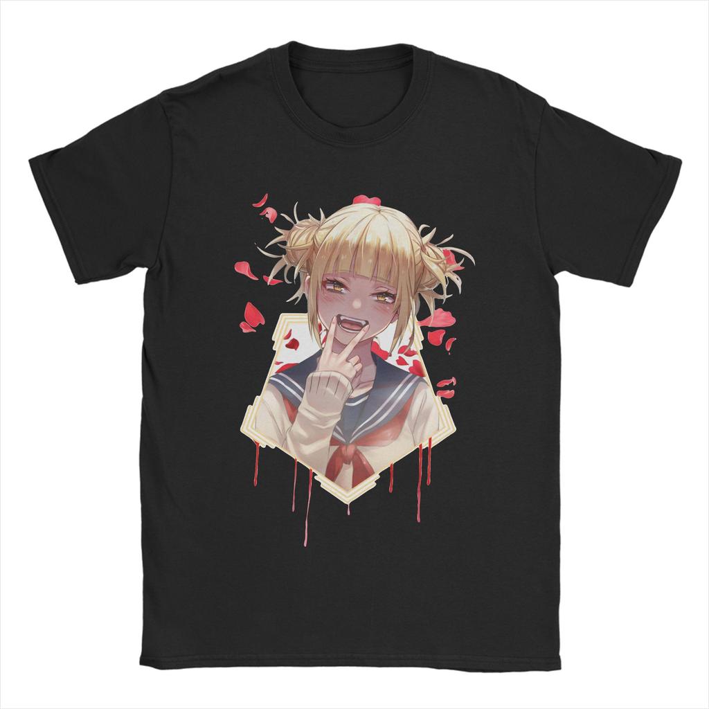 Vintage Himiko Toga My Hero Academia T-Shirts Men Crewneck Cotton T Shirt  Short Sleeve Tee Shirt Plus Size Clothing