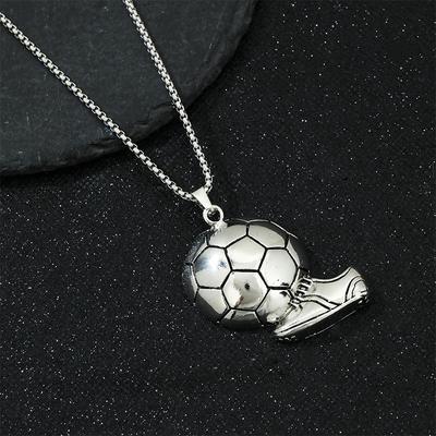 Football Necklace Personalized Versatile Men'S Sweater Chain Hip Hop Street Pendant Accessories