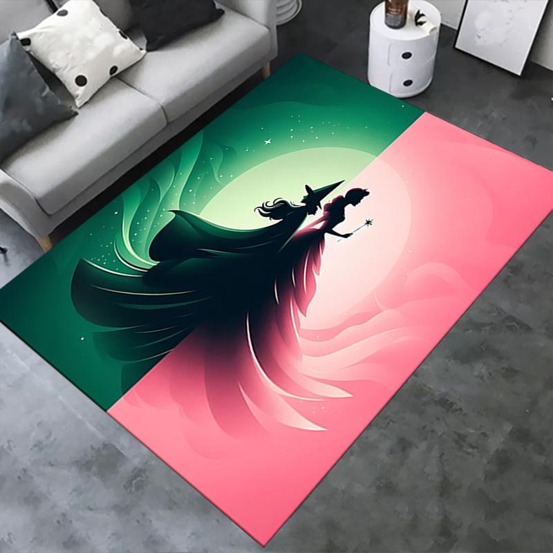Wicked,Princess Pattern Polyester Office Carpet Chair Mats, Home Decor Dormitory Floor Protector Wit
