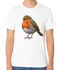 Robin Bird T-Shirt British Wildlife Nature Illustration Unisex Tee
