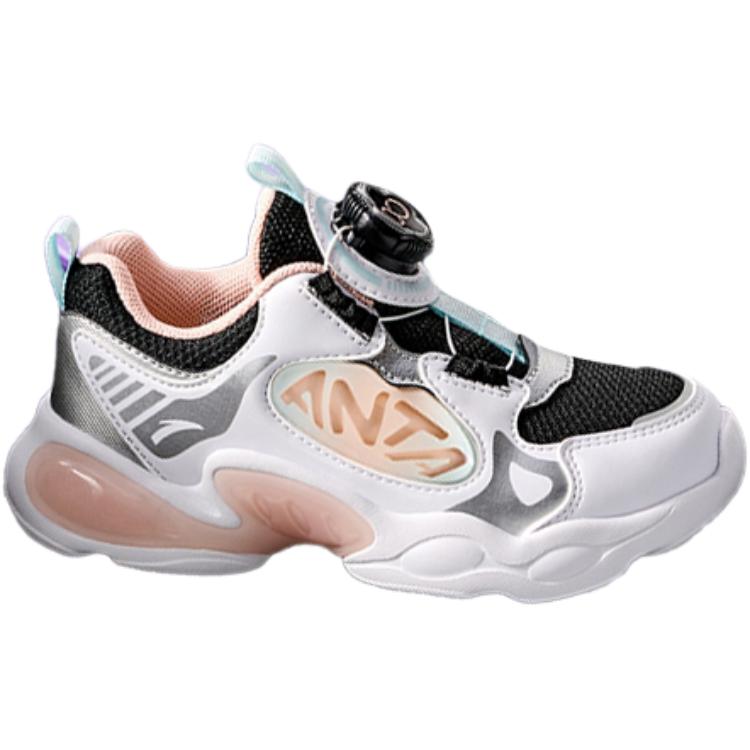 Anta Kids Synthetic Leather Mesh Comfortable Versatile Trendy Fun Light-Up Shoes Lightweight Shock Absorption Low-Top Kids Running Shoes A22449968