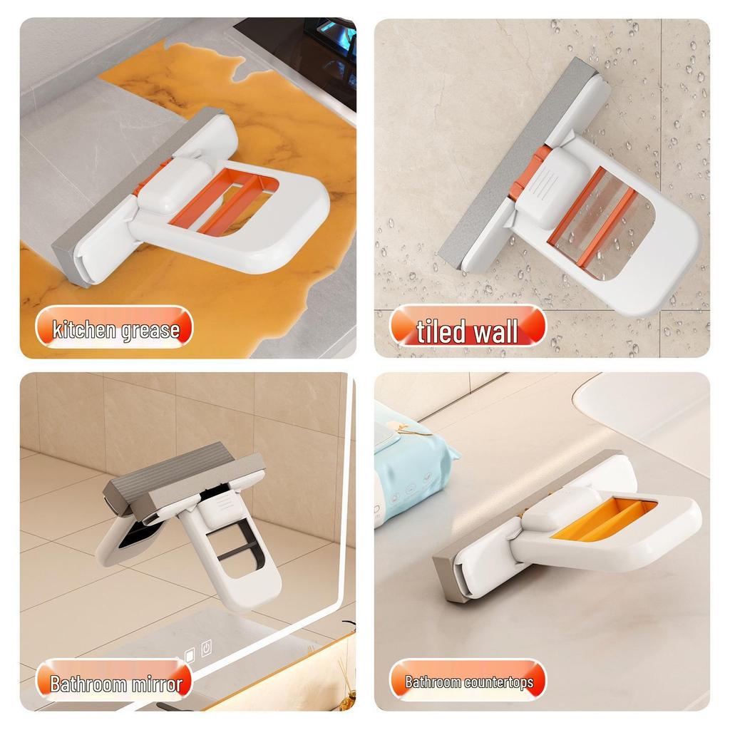 Compact Handheld Wet & Dry No-Rinse Mop for Indoor Surfaces