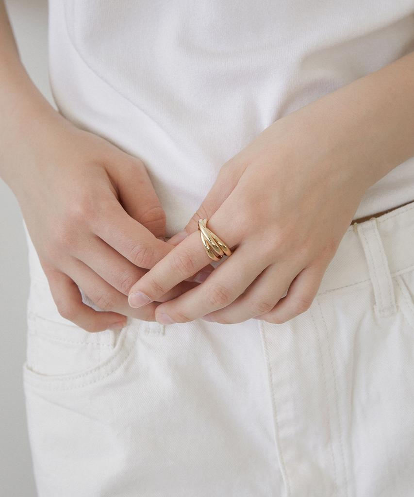 Halden 3 Combined Layered Ring (R011_Gold)