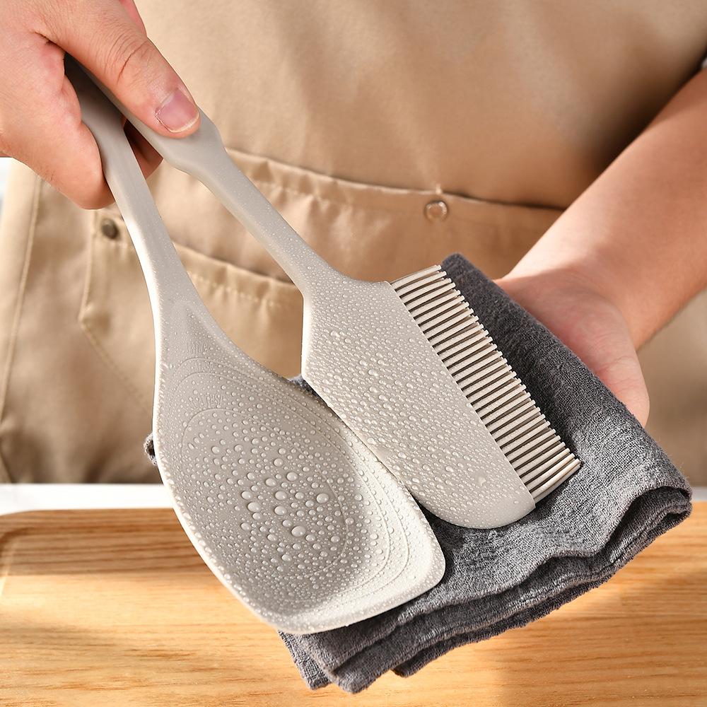 Non-slip Two-in-one High Temperature Resistant Spoon, Silicone Shovel, Kitchen Utensils, Silicone Spatula, Special Shovel for Daily Dining and Kitchen