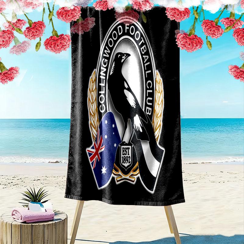 Magpies Forever Print Beach Towel, Large Soft Quick Dry Towel for Beach Camping Swimming