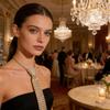 Stylish Rhinestones Tie Long Necklace Fashion Accessory For Parties Weddings And Formal Occasion Dressingup Neckpiece