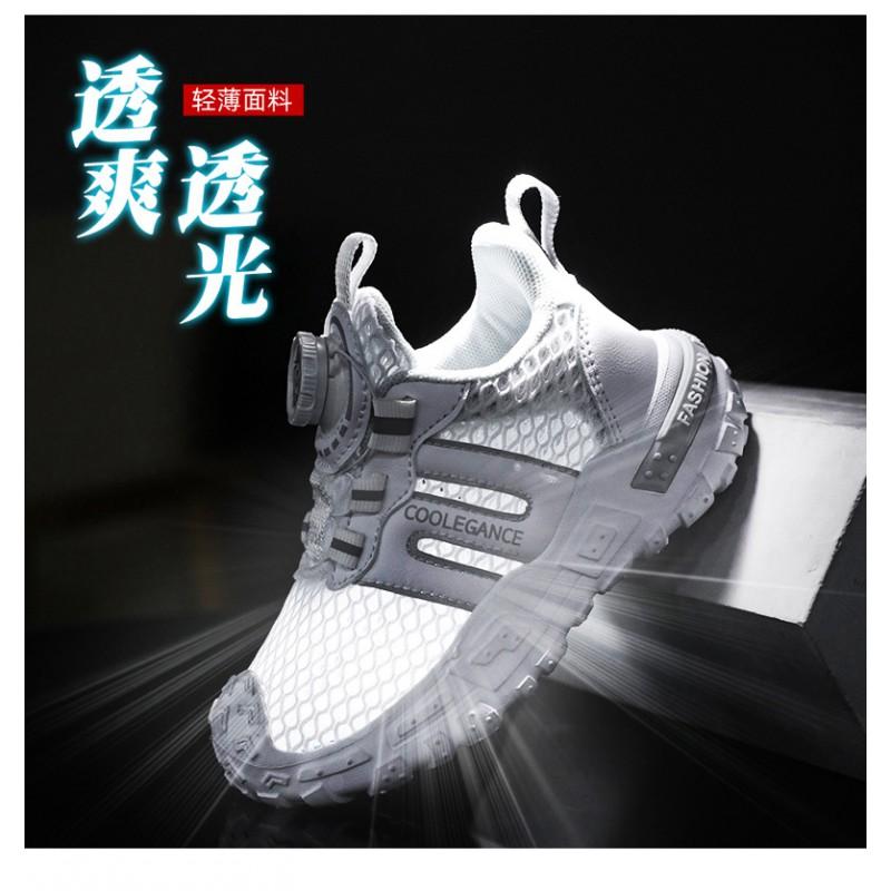 Youth Style Shoes Lightweight Breathable Mesh Kids Running Shoes Girls Boys Comfortable Slip-On Sneakers Outdoor Indoor Use