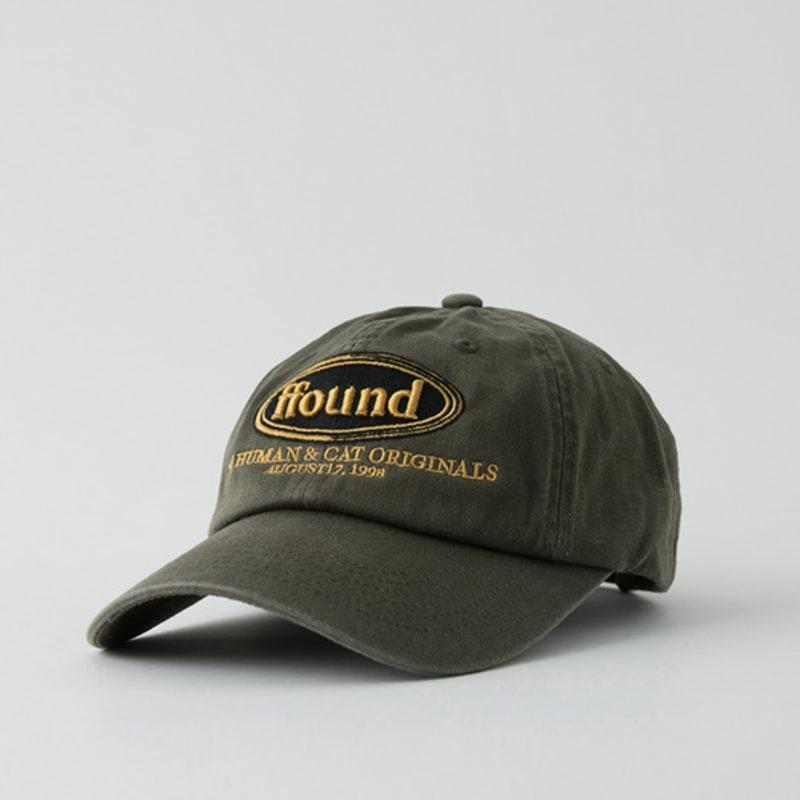 Human & Cat FFOUND WASHED VINTAGE BALL CAP / KHAKI