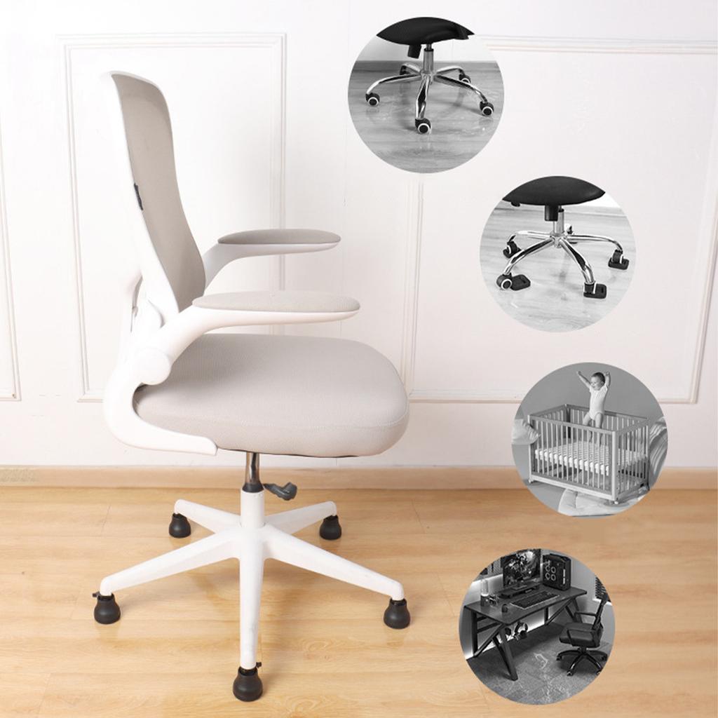 5PCS Office Chair Wheel Stoppers Smooth Skating Casters Set for Furniture Casters & Fixed Castors Rolling Accessories