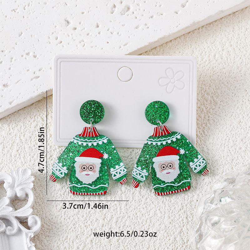 Christmas Earrings Cute Cute Earrings Christmas Tree Snowflake Women'S Fashion Jewelry Supply