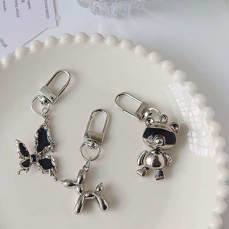 Autumn And Winter  Cool Wind Butterfly Balloon Dog Key Chain Cool Fun Bag Pendant Lovers Girlfriends Gift