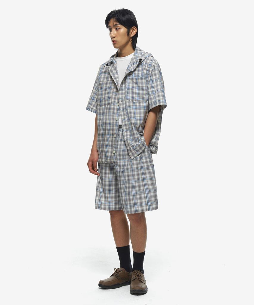 Sekeonmonollogeu Check Bermuda Pants [Blue]_Sept042Blue