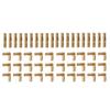 50 Pieces Solid Brass Miniature Hinges For Jewelry Organizers Music Boxes Antique Furniture Restoration Supplies
