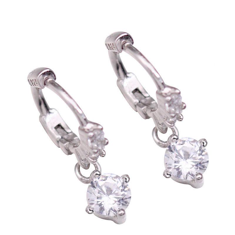 

Мини-серьги со стразами, полный ряд бриллиантов, маленький круг, тонкая застежка, кольцо-косточка