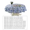 Florals Pattern Tablecloth Oilproof Waterproofs Easy Cleaning Round Table Cover for Home Restaurant Decors Table Cloth