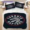 Toronto Raptors Basketball Spirit Three-piece Set(1 * Duvet Cover + 2 * Pillowcase, Without core)Christmas Birthday Gift Soft and Comfortable