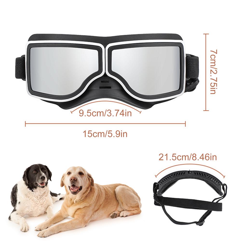 

Собачьи очки Средняя порода Снегозащитные очки для питомца Пылезащитные Снегозащитные Очки для питомца с эластичными ремешками для походов и езды чёрный