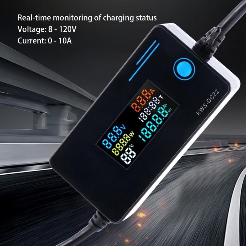 Digital Display Multifunctional Meter for Electric Bike Charging Adapter Battery Voltages Current Power Temperature Analysis Tool