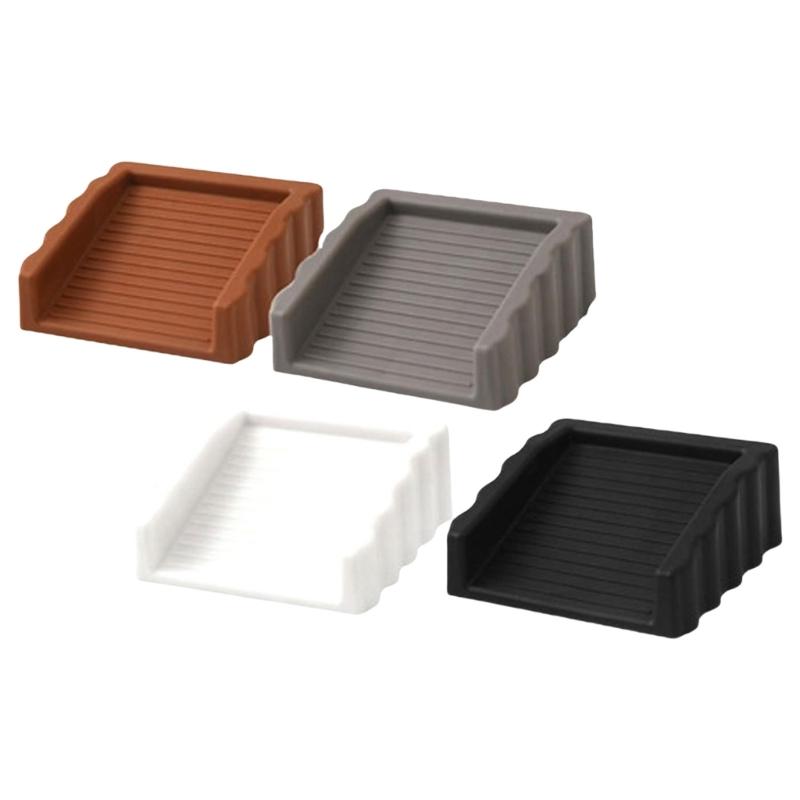 4Pieces Practical Door Stoppers Wedges Crafted from High Strength Rubber Materials for Effective Windproof Resistance