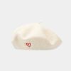 Vintage Wool Beret For Women With Heart Embroidery And Sun Protection For Fall Winter Fashion