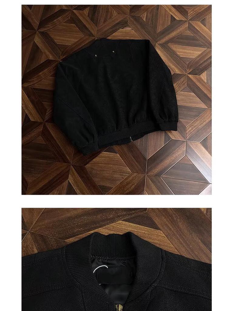 2025 Unisex Herbst/Winter Amerikanische Retro Harrington Jacke - Ausgewaschener Trendiger Lockere Passform für Lässige Frühjahrs-/Herbstkleidung