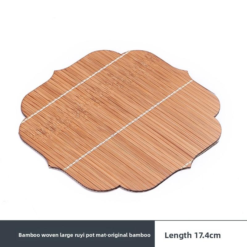 Retro bamboo coaster, thermal insulation pad, purple sand pot pad, Chinese style Zen classical tea ceremony, kung fu tea set