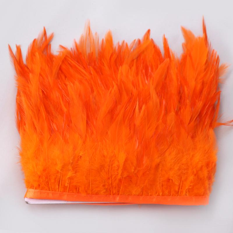 Sharp Chicken Feather Trim Fabric: White & Colored Strips, Hot Selling Cross-Border Fabric Tape.