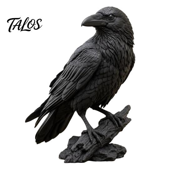 Mattschwarze Raben-Dekoration Realistische Gotische Krähenfigur, Harzstatue für Halloween-Tischdekoration, Dunkles Gruseliges Ornament Heim-Büro-Bücherregal A black