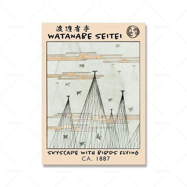 

Ватанабэ Санто Плакат Японская художественная выставка Музей эстампа Rest D É Cor Canavs Нарисованные безрамные изображения 21cm×30cm NoFrame