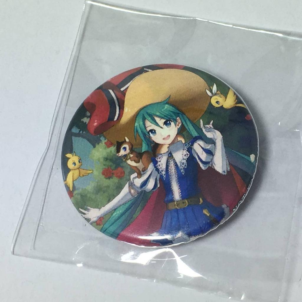 Hatsune Miku X Osamu Tezuka Exhibition Collaboration Cafe 38mm Pin Badge Princess Knight HATSUNE MIKU TEZUKA OSAMU 10th Anniversary Bonus