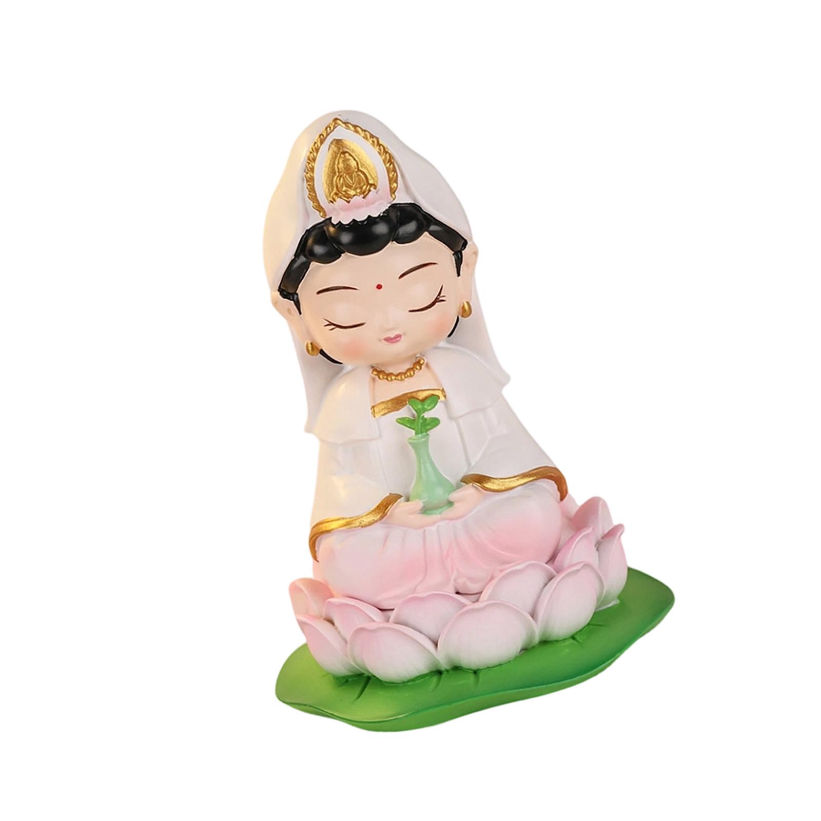 Buddhas Figurines Statue Serenities Collection Guan Yin Statue,Buddhas Statue Decorative Sculptures for Home Car Decors S