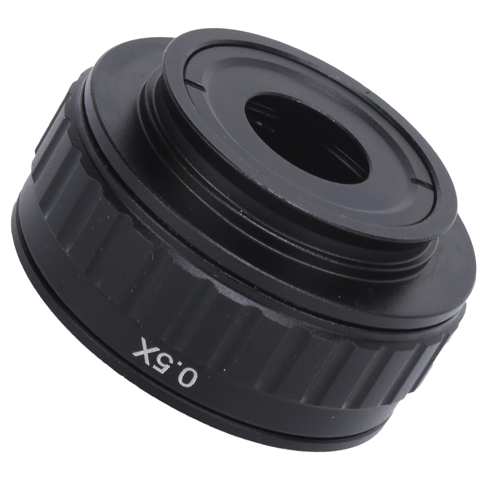 0.5X C Mount Lens Adapter Alloy + Optical Glass Microscope Camera Eyepiece Adapter
