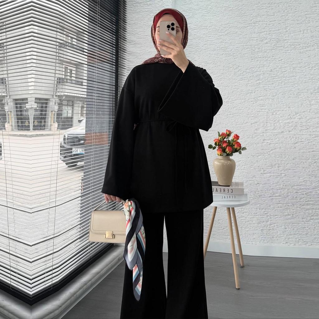 Loriya2025 Dubai Turkey Solid Two-Piece Set LR1131 & LR1132
