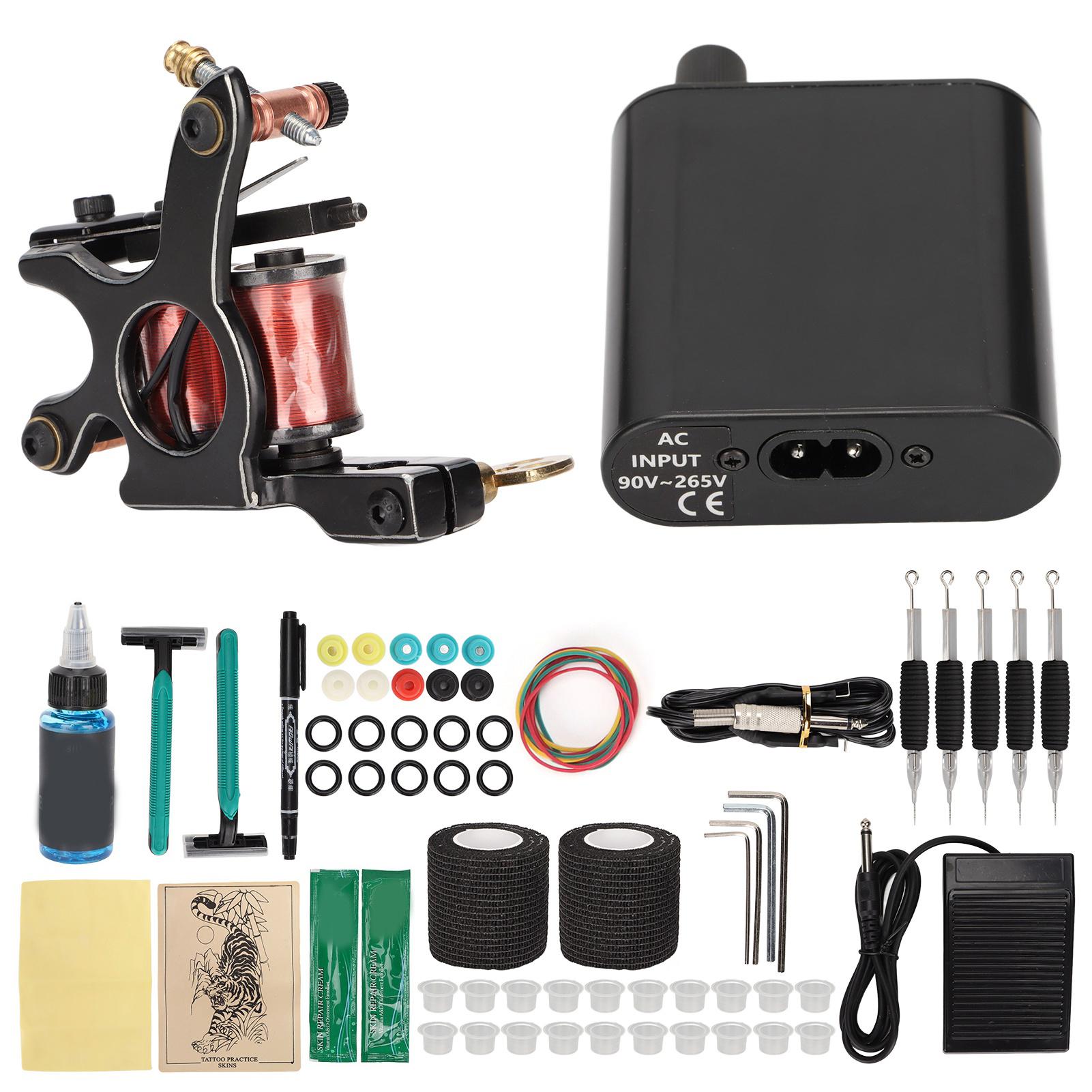 

Полный комплект машинки для татуировки Профессиональная машинка для татуировки Стартовый комплект машинки для татуировки Источник питания EU Plug