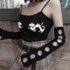 Punk Half-arm Sleeve Black Gothic Arm Covers INS Oversleeve  Motorcycle