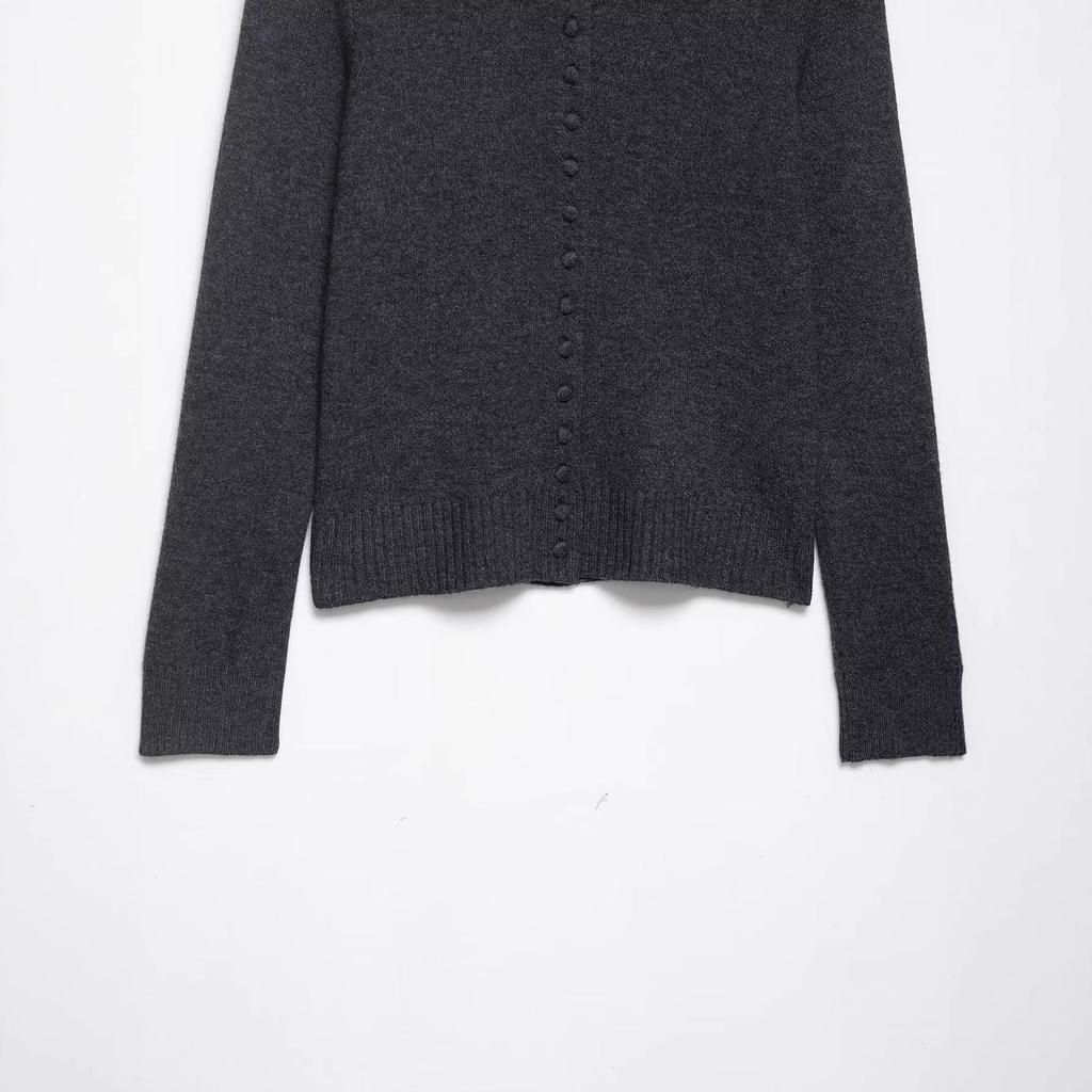 Women's Faux Fur Turn-Down Collar Knitted Cardigan - European and American Fashion