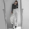 Street Style Letter Sports Trousers for Women's Hip-hop Loose Trousers for Spring and Autumn Slim High Street Sweatpants