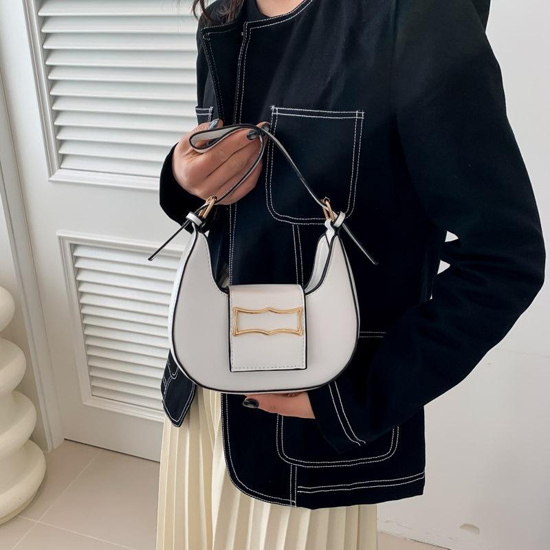 Сумки сумки женские новые модные универсальные сумки через подмышку полумесяца нишевые — фото 3