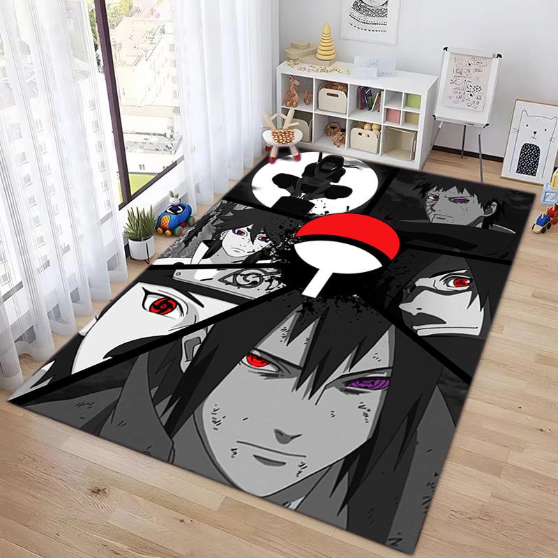 Japanese anime cartoon NARUTO's famous Uzumaki Naruto rug, soft decorative home furnishing, bedroom office chair pad, outdoor picnic carpet Y12
