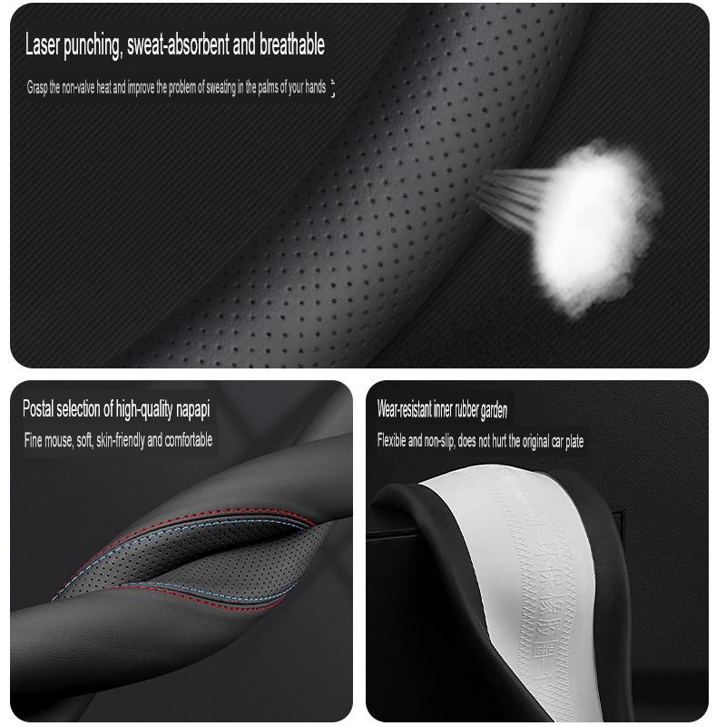 For BYD KING Destroyer 05 2022 2023 2024 2025 Universal Braid Car Steering Wheel Cover Interior Accessories Leather D Type