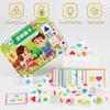 Montessori-Spielzeug für Kinder, Formwürfel, Brettspiel, geometrische Zuordnungskarten, Memory-Spiele, Gehirn-Denken, soziales sensorisches Lernspielzeug