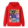 B1316 Bambine Ragazze KATSEYE Stampata Casual Felpa con Cappuccio Top a Manica Lunga