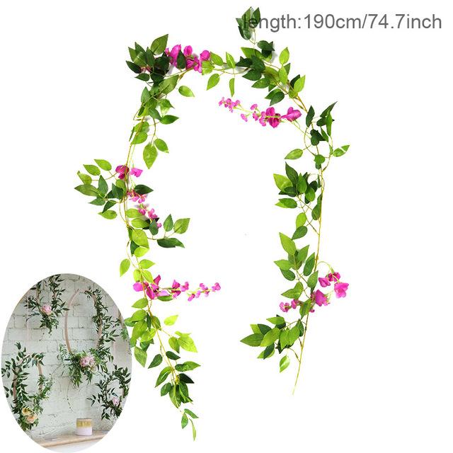 Wedding Decoration Artificial Fake Leaves Vines Eucalyptus Garlands Wall Hanging Plant Ivy Birthday Party Wedding Table Decor