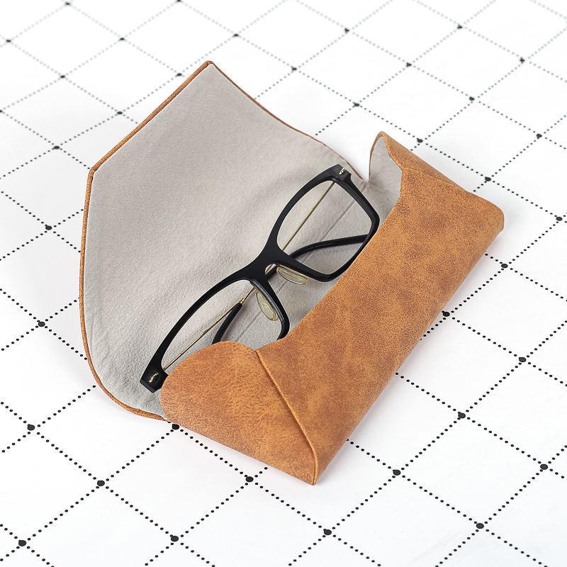 Portable Soft Glasses Pouch Bag Fashion PU Leather Cover Sunglasses Case for Women Men Glasses  Accessories Glasses Box