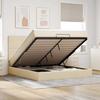VidaXL Ottoman Bed Frame with Cream Mattress 160x200 Cm Fabric 3313939