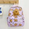 Thickened Capybara Backpack Doll Decoration Large Capacity School Bag Cartoon Animal Daypack Daily